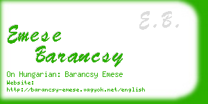 emese barancsy business card